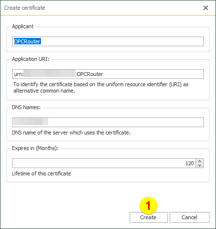 OPC Router – 創(chuàng)建證書 OPC Router – 創(chuàng)建證書