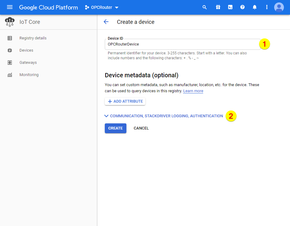 谷歌云平臺 – 設備 ID 谷歌云平臺 – 設備 ID