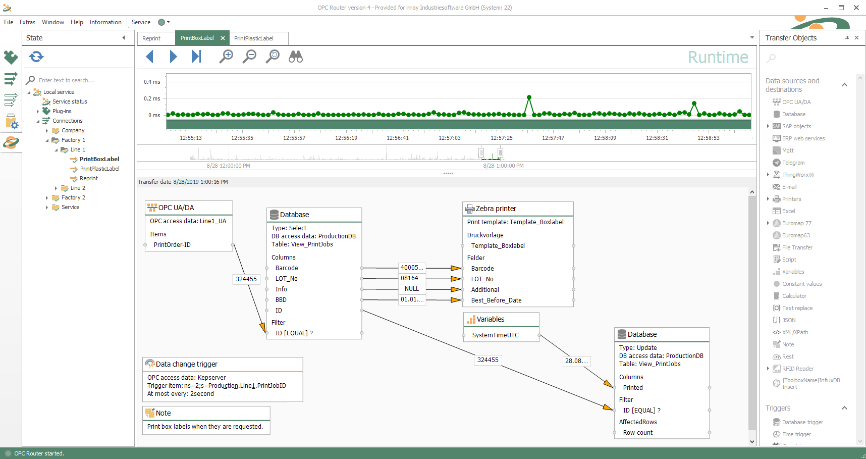Zebra 標(biāo)簽打印機(jī)集成示例